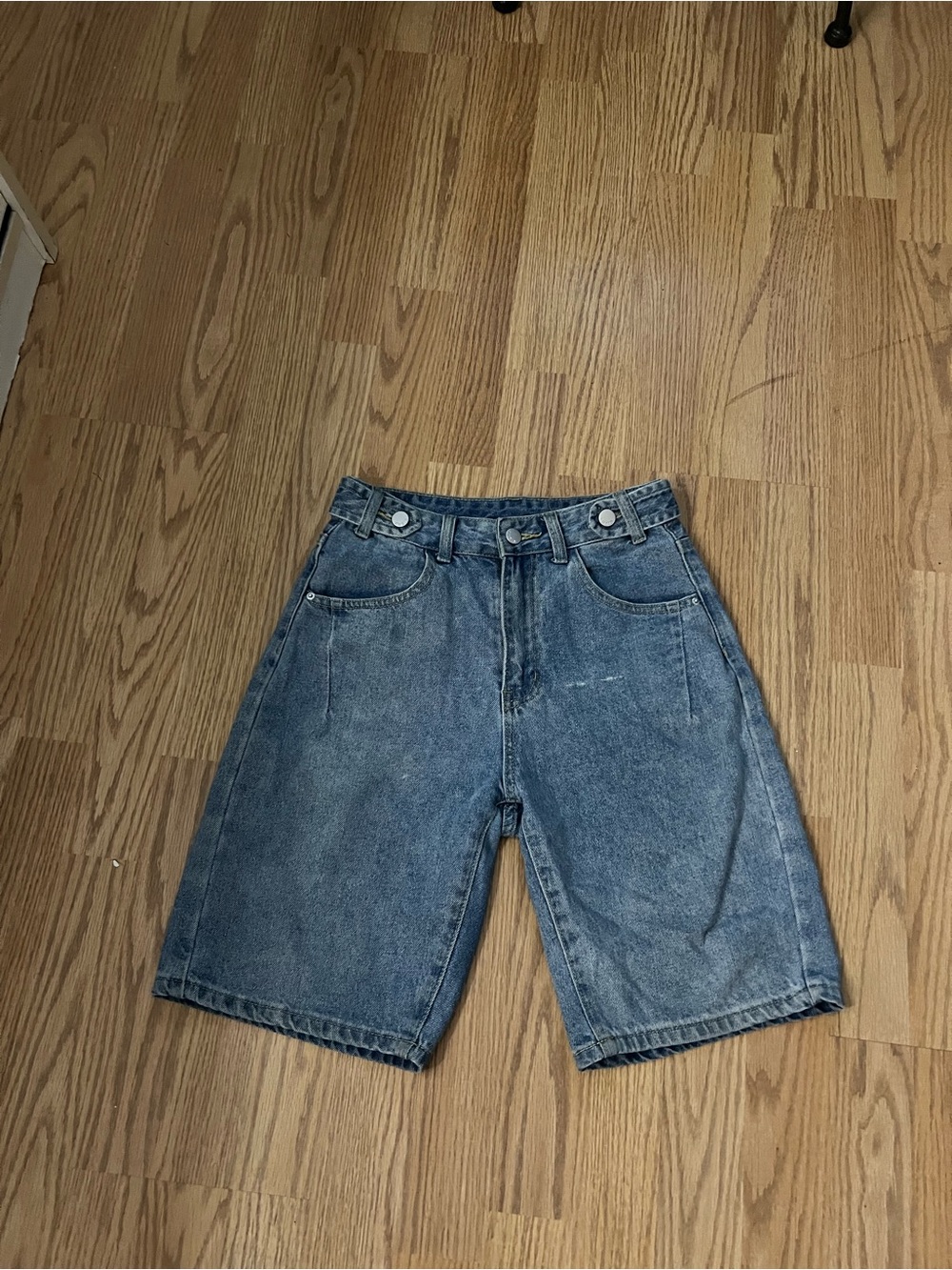 SHEIN Light Blue Denim High-Waist Shorts